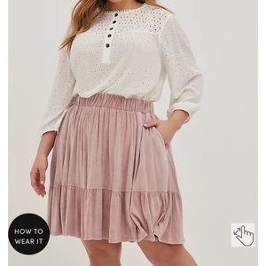 TORRID supersoft wash pink/mauve skirt